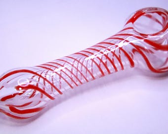 6 Inch Twister Glass Pipe | Colorful | Unique Color Twists | Translucent Glass