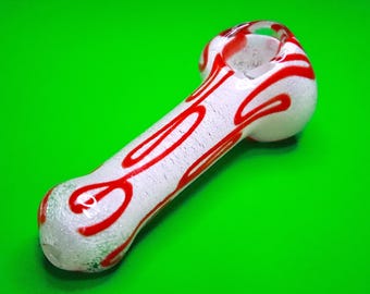 6” Glass Frosted Swirl Tobacco Pipe Bowl – Hand Blown Colorful | Assorted Colors  | Unique