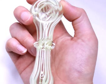 4” Glass Tobacco Pipe Bowl – Hand Blown Colorful Smoking Pipe | Assorted Colors | Thick Glass | Unique Handmade