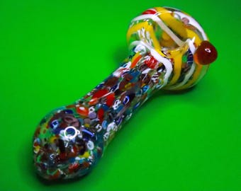 MYSTERY 6” Glass Tobacco Pipe – Hand Blown Colorful Smoking Accessory| Assorted Colors | Unique