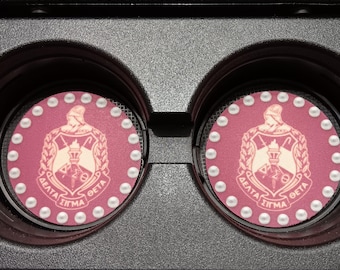 Delta Sigma Theta, Accesorios para coche, Decoración para coche, DST, Regalos para hermandades, Posavasos para coche, Posavasos, Decoración para coche, Posavasos para portavasos, Regalos para hermandades, Ajuste universal