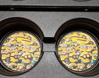 Minions, Sottobicchieri universali per auto, Sottobicchieri in gomma, Accessori per auto, Sottobicchieri per tazze, Regali di Natale, Regali per lei, Sottobicchieri per camion, Set di sottobicchieri