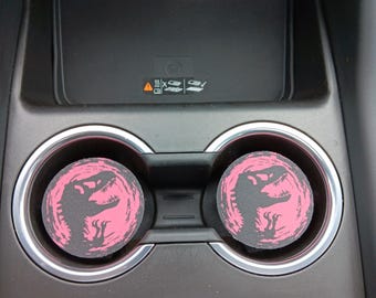 Jurassic Park, Dinosauri, Accessori per auto, Decorazioni per auto, Sottobicchieri per auto, Decorazioni per auto, Regalo per lui, Sottobicchiere portabicchieri, Sottobicchiere personalizzato