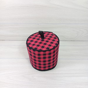 Buffalo Plaid, plaid rosso e nero, arredamento per cabina, copri carta igienica, copri fazzoletti di ricambio, arredamento per il bagno, porta carta igienica