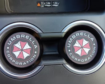 Umbrella Corporation,Resident Evil,Cup Holder Coaster,Coasters,Car Decor,Auto Decor,Coaster Sets,Auto Accessories,Car Charm,Truck Coaster