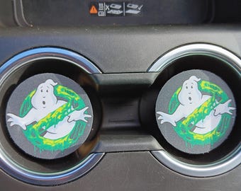 Ghostbusters, Ghost, Slime, car coaster, car accessories, car decor, coaster, auto decor, gift for dad, gift for him