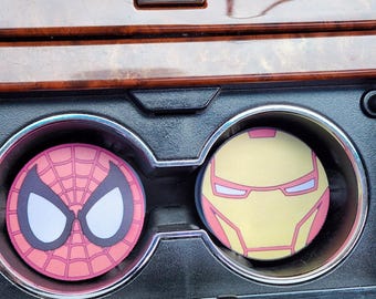 Spiderman, Hulk, Iron Man, Avengers, Autozubehör, Auto-Dekor, Auto-Untersetzer,Achterbahn, Auto-Dekor, Geschenk für ihn, Getränkehalter Untersetzer