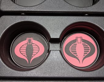 Posavasos universales para coche de Cobra y GI Joe, posavasos de goma, accesorios para coche, posavasos para tazas, regalos para Navidad, decoración para coche, juegos de posavasos