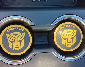 Bumblebee, Transformers, Vehicle Coasters,Car Accessories,Car Decor,Car Coasters,Coaster,Auto Decor,Cup Holder Coaster, Car Gift,car accents