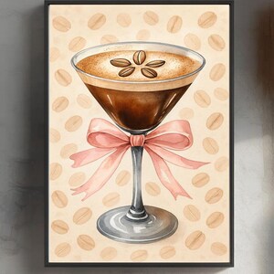 Coquette Espresso Martini Poster l Dorm Room Aesthetic l Digital Download