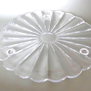 Scalloped Round Footed Glass Platter