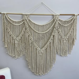 Natural Cotton Macrame Wall Art - Large Bohemian Wall Hanging