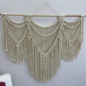 Natural Cotton Macrame Wall Art - Large Bohemian Wall Hanging