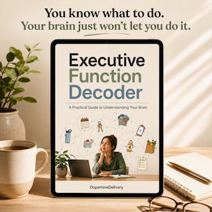 Executive Function Decoder Workbook | Understand Your Brain | Executive Dysfunction Guide | ADHD Adult Printable PDF