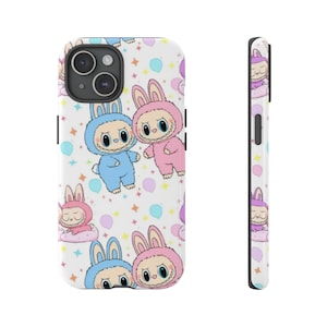 Cute Labubu Phone Case, Kawaii Phone Cover, Tough Cases for Kids, Cute Accessories, Birthday Gift, Fun Phone Protection