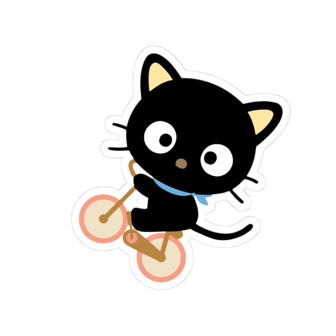 Chococat Cat Sticker Cute Chococat Bicycle Kiss-cut Stickers | Fun Decor for Laptops ...