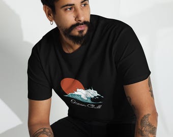 Camiseta de algodón grueso para hombre: Comodidad premium hilada en anillo