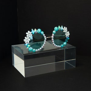 TEAL FLOWER POWER sunglasses