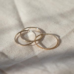 Stacking Rings | Simple 14K Gold Filled Ring | Minimalist Ring | Layered Ring | Dainty Ring | Waterproof Rings