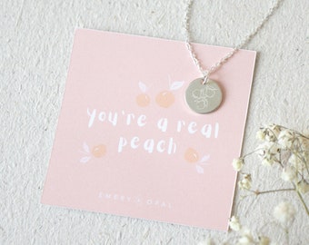 Peach Fruit Necklace | Gift for Girlfriend Necklace | Best Friend Necklace Gift | Peach of My Heart Necklace