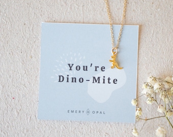 Dinosaur Necklace | T-Rex Necklace | Gold Dinosaur Necklace | Tyrannosaurus Necklace | Animal Necklace | Dinosaur Birthday | Gift For Sister