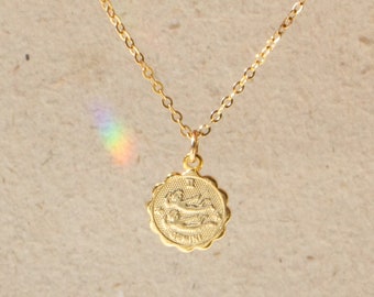 Dainty Zodiac Necklace | Zodiac Necklace | Delicate Zodiac Necklace | Gold Zodiac Necklace | Taurus Necklace | Celestial Jewelry