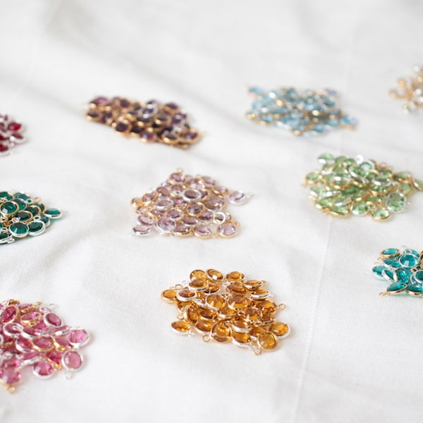 Sparkling Crystal Birthstone Charm | Birth Month Gift for Mom | Birthday Gift for Her | Push Present | Mom Gift