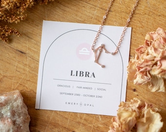 Constellation Necklace | Zodiac Sign Necklace | Rose Gold Zodiac Necklace | Astrology Zodiac Gifts | Leo Virgo Necklace