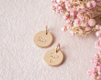 Add-On Bear Charm | Personalized Baby Bear Charm | Bear and Initial Charm | Mom Necklace