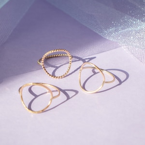 Eternity Kreis Ring | Schlichter Gold Filled Ring | Zierlicher Minimalist Ring | Kreis Ring aus Sterling Silber | Zusteckring