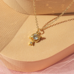 Saturn Planet Necklace | Galaxy Necklace | Celestial Jewelry | Space Necklace | Astronomy Jewelry Gift
