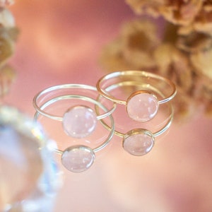 Rose Quartz Ring | Gold Filled Ring | Sterling Silver Ring | Gemstone Ring | Promise Ring