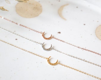 Dainty Moon Bracelet | Gold Moon Phase Bracelet | Celestial Jewelry | Minimalist Boho Bracelet | Best Friend Gift for Sister