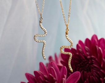 Snake Pendant Necklace | Swiftie Necklace | Gold Filled Snake Charm Necklace | Reputation Jewelry | Best Friend Necklace