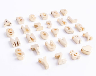 Add-On Block Letter Initial - Gold | Sold only as add-on with necklace