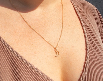 Crescent Moon Necklace |  Gold Filled Necklace | Sterling Silver Necklace | Celestial Jewelry | Gift for Best friend