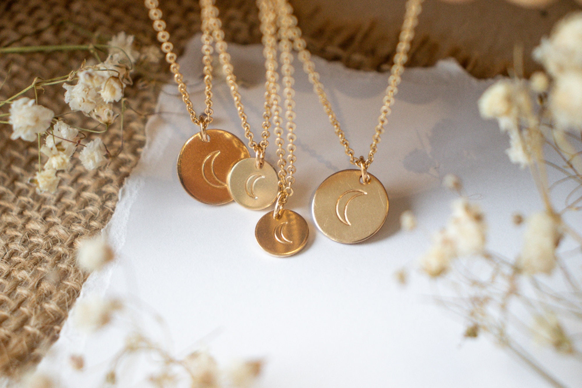 Crescent Moon Necklace Half Moon 