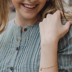 Gold Branch Bracelet Personalized Leaf Bracelet Boho Bracelet Gold Layering Bracelet Bridesmaid Gift Gift For Mom image 7