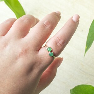 Green Aventurine Ring Aventurine Gemstone Ring August Birthstone Ring Birthday Gift for Her Boho Ring image 3