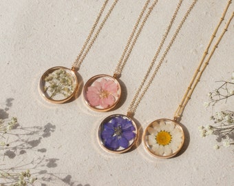 Pressed Flower Necklace - Etsy