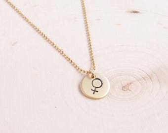Feminist Necklace | Female Symbol Necklace | Girl Power | Feminism | Gift for Women | Dainty Necklace | Delicate Necklace |