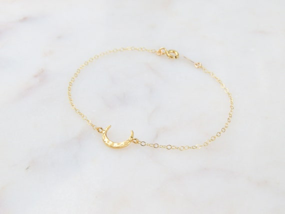 dainty moon bracelet