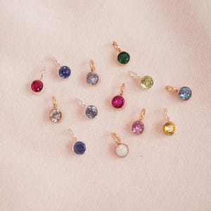 Porte-bonheur pierre de naissance | Cadeau du mois de naissance pour maman | Cadeau Push | Charm pierre de naissance