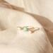 Dainty Gemstone Ring | Lab Opal Ring | Moonstone Ring | Turquoise Ring | Thoughtful Birthday Gift | Gold Crystal Ring | Promise Ring