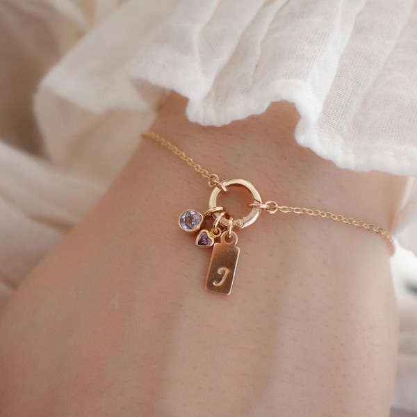 Charm Holder Bracelet | Personalized Charm Bracelet | Add your own Charms | Sentimental Gift for Mom