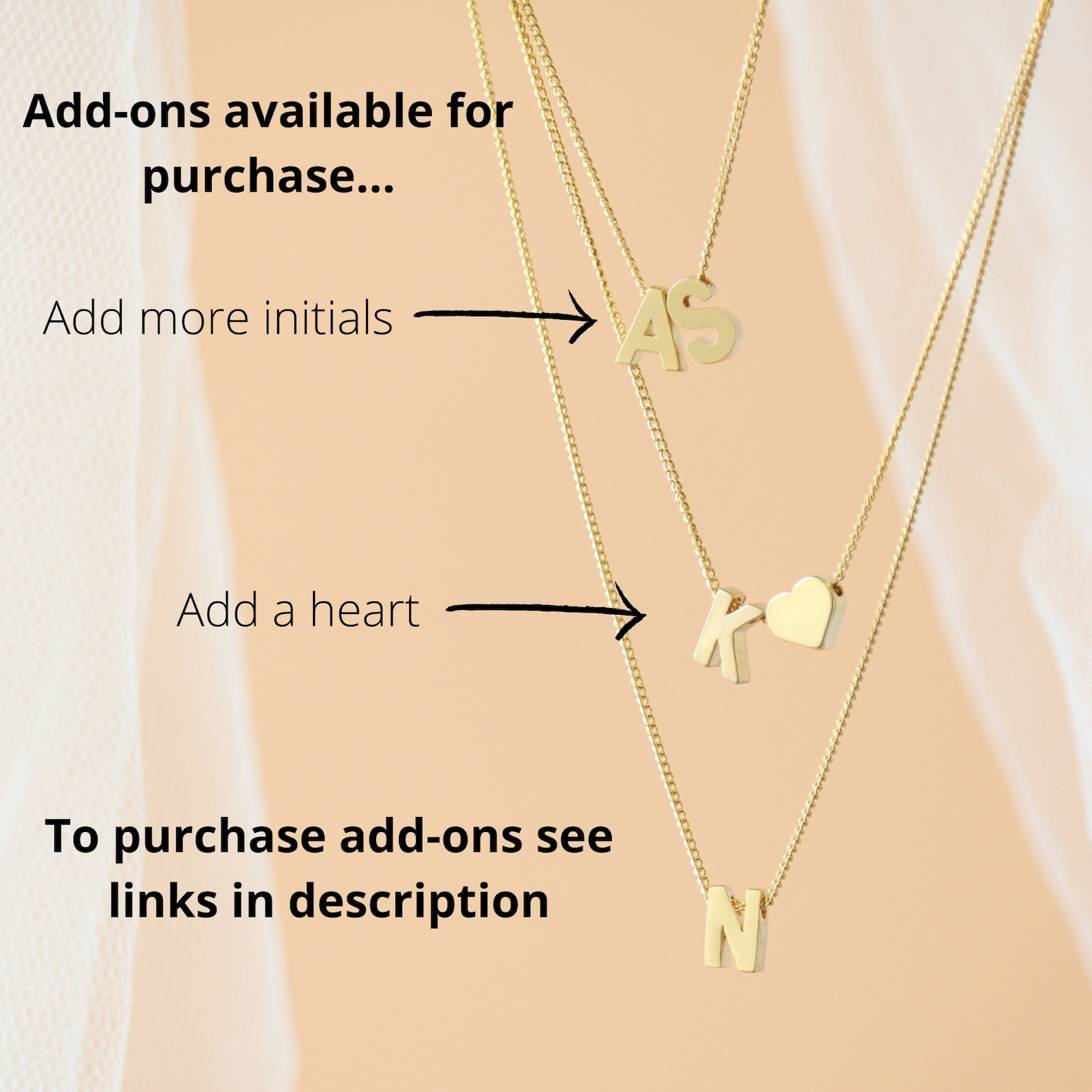 Gold Initial Necklace Minimal Initial Necklace Tiny Etsy