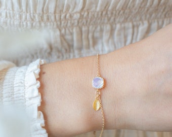 Dainty Gemstone Bracelet | Moonstone Bracelet | Minimalist Bracelet | Bridesmaid Gift | Bridesmaid Proposal