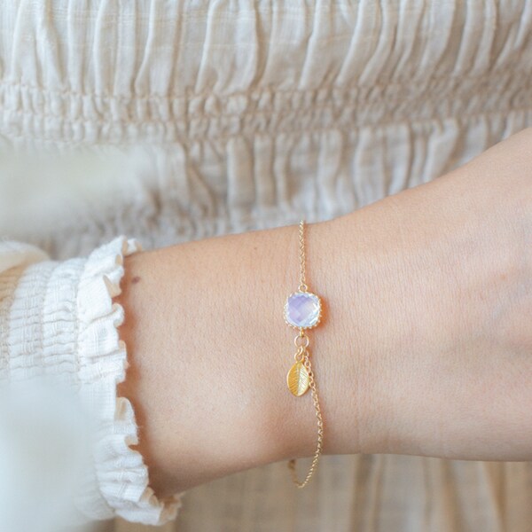 Dainty Gemstone Bracelet | Moonstone Bracelet | Minimalist Bracelet | Bridesmaid Gift | Bridesmaid Proposal