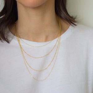 Gold Chain Necklace Layering Necklace Sterling Silver Chain Dainty Minimalist Necklace Simple Necklace Dainty Jewelry image 7