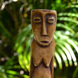 TIMOR Indonesian Bone Tribal Sculpture Organic Effigy 8 3/8&quot; tall